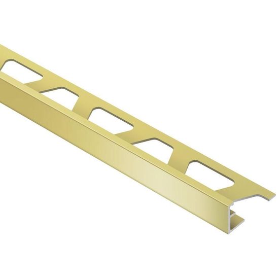 Schluter SCHIENE Floor/Wall Tile Edging Trim Anodized Aluminum Matte Brass 3/8" (10 mm) x 8' 2-1/2"